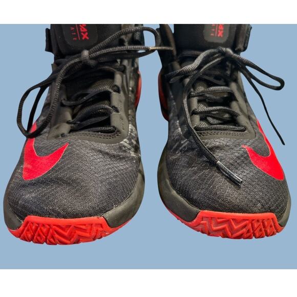 Nike Air Max Infuriate 2 Mid Sneakers Trainers Sz 7.5 Mens Black Red AA7066-066 - Picture 3 of 9